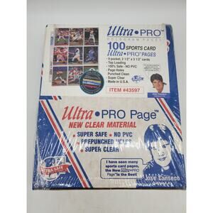 Ultra Pro 100 Sports Card Pages - Vintage